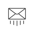 Pop up email, icon in line design. Pop-up, email, notification, alert, message, inbox, pop on white background vector