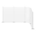 Pop-up streamline backdrop mock-up. Blank graphic panel flexible banner background mockup. Exhibition display stand Royalty Free Stock Photo