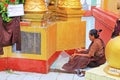 Popa Taungkalat Shrine Prayer, Mount Popa, Myanmar