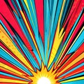 Popart explosion background text speech bubble sun radiating