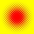 Popart, halftone pattern, background. Yellow and red, duotone ba