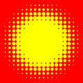 Popart, halftone pattern, background. Yellow and red, duotone ba