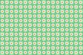 popart with plenty of daisy blossoms on green colored background