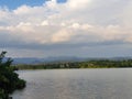 Lake with Satpuda Mountain Range Royalty Free Stock Photo