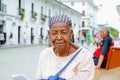 POPAYAN, COLOMBIA - FEBRUARY 06, 2018: Portrait of gorgeous colombian black women smiling and looking somewhere, in the