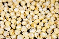 Popcorn background, sweet caramel popped corns