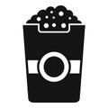 Popcorn bag icon simple vector. Corn seller Royalty Free Stock Photo