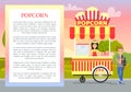 Popcorn Banner and Text Sample Vector Illustration