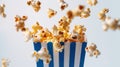 The popcorn in a box.AI generated image Royalty Free Stock Photo