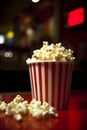 Popcorn bucket movie style snack AI generated