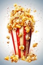 Popcorn bucket movie style snack AI generated
