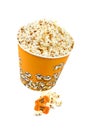 Popcorn bucket and tickets Royalty Free Stock Photo