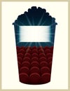 Popcorn bucket vector illustration