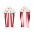 Popcorn bucket vector illustration isolated on white background Royalty Free Stock Photo