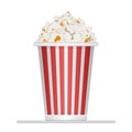 Popcorn bucket vector illustration isolated on white background Royalty Free Stock Photo