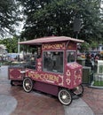 Popcorn cart on an empty park