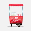 Popcorn cart, kiosk on wheels, retailers, sweets and confectionery products