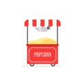 Popcorn cart vector illustration
