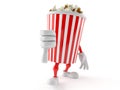Popcorn character with thumb down Royalty Free Stock Photo