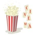 Popcorn cinema Royalty Free Stock Photo