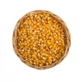 Popcorn corn. Raw grain in a bowl Royalty Free Stock Photo