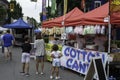 Popcorn and cotton candy at open air street market