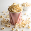 Popcorn Cup isolated on white background Royalty Free Stock Photo