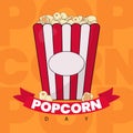 Popcorn day 19 January Vector Popcorn day illustration