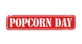 Popcorn Day Stamp Royalty Free Stock Photo