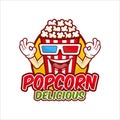Popcorn delicious vector design illustration