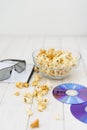 Popcorn and disks and 3D glasses