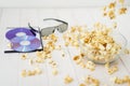 Popcorn and disks and 3D glasses