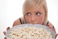 Popcorn girl Royalty Free Stock Photo