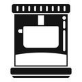 Popcorn glass box icon simple vector. Pop corn