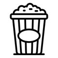 Popcorn glass icon, outline style