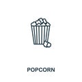 Popcorn icon from fastfood collection. Simple line element Popcorn symbol for templates, web design and infographics