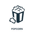 Popcorn icon. Simple element from cinema collection. Creative Popcorn icon for web design, templates, infographics and more