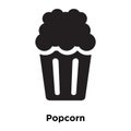 Popcorn icon vector isolated on white background, logo concept o