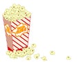 Popcorn Illustration: Realistic Vector Royalty Free Stock Photo