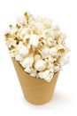 Popcorn isolated on white Royalty Free Stock Photo