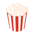 Popcorn isometric 3d icon Royalty Free Stock Photo