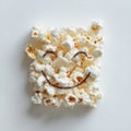Popcorn Joy: A Smiling Snack Creation Generative AI Royalty Free Stock Photo