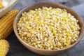 Popcorn Kernels in a Bowl Royalty Free Stock Photo