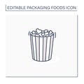 Popcorn line icon Royalty Free Stock Photo