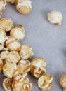 popcorn made extra special with a drizzle of caramel