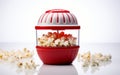 Popcorn Maker on a White Background -Generative Ai