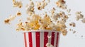 The popcorn in motion.AI generated image Royalty Free Stock Photo