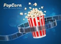 Popcorn movie cinema object