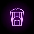 popcorn neon icon. Elements of web set. Simple icon for websites, web design, mobile app, info graphics