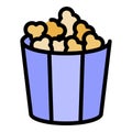 Popcorn pack icon vector flat Royalty Free Stock Photo